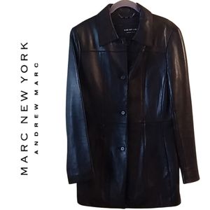 Vintage MNY Super Soft Black Leather Shacket